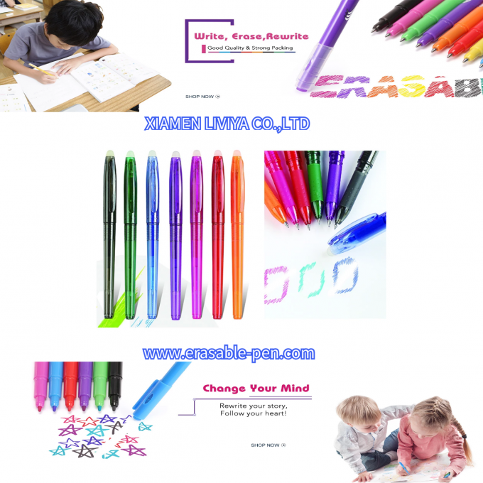 Plastic Tube Multicolor Disappearing Ink Erasable Ink Pens 0