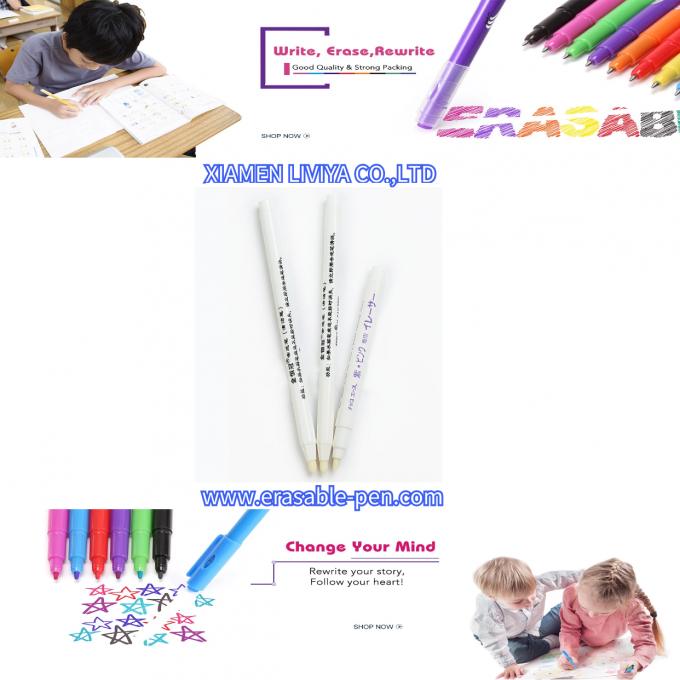 White Clean Stain Disappear Air Erasable Fabric Marking Pen 0