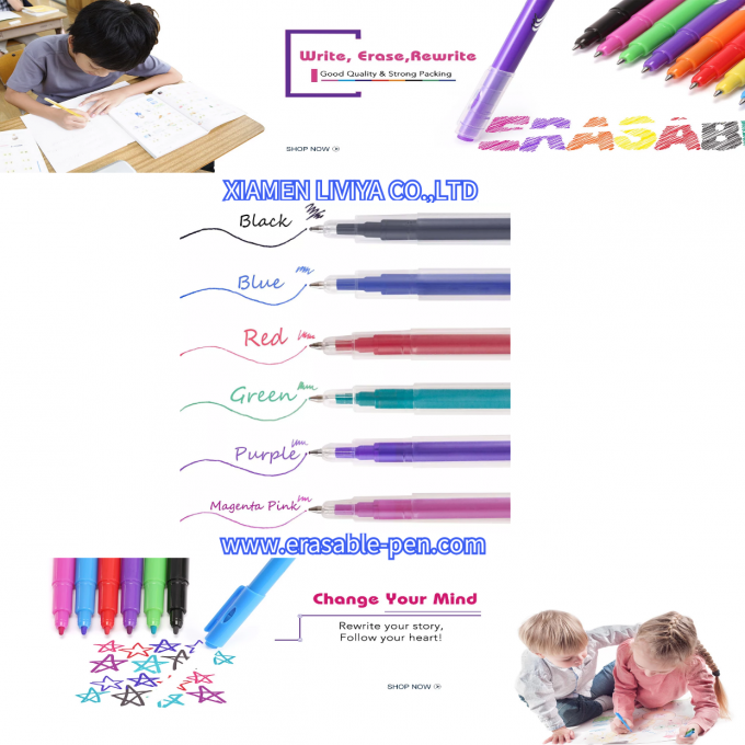 Writing Smoothly Lucid Barrel 12 Color Line Air Erasable Pen 0